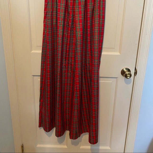 Handmade Floor Length Red Plaid Skirt SIZE SMALL - Picture 2 of 4